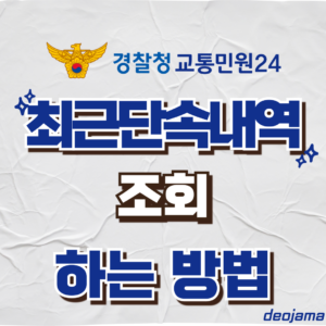 최근단속내역 조회 썸네일
